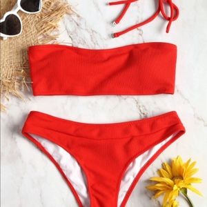 Red bikinis